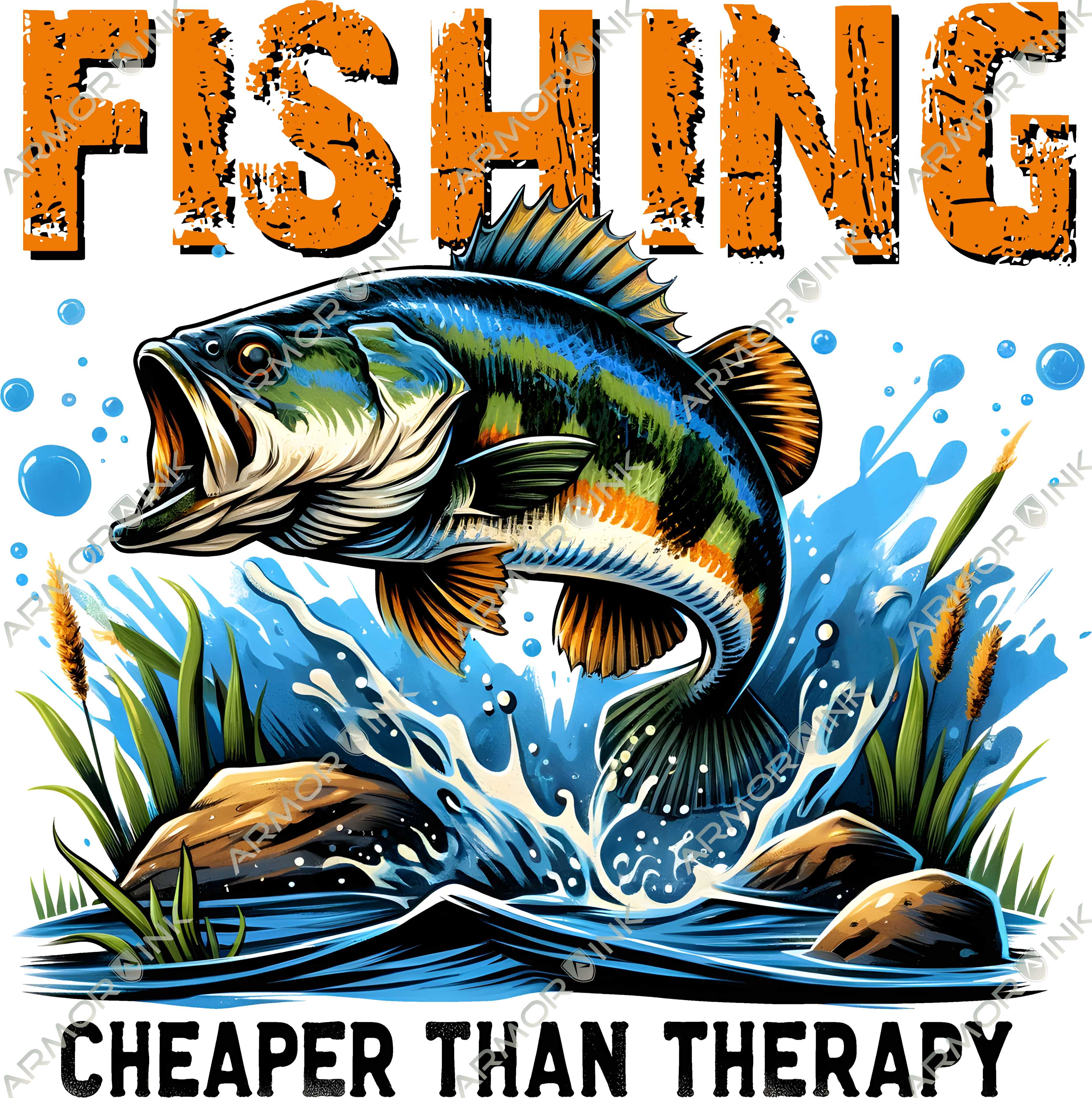 Fishing Cheaper Than Therapy DTF Transfer