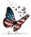 Freedom Butterfly DTF Transfer