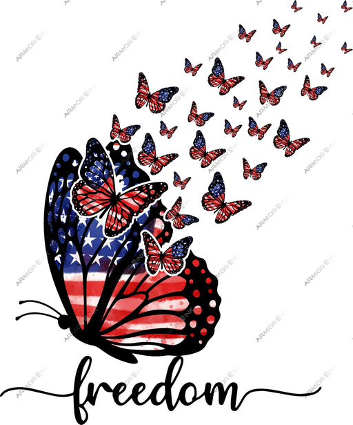Freedom Butterfly DTF Transfer