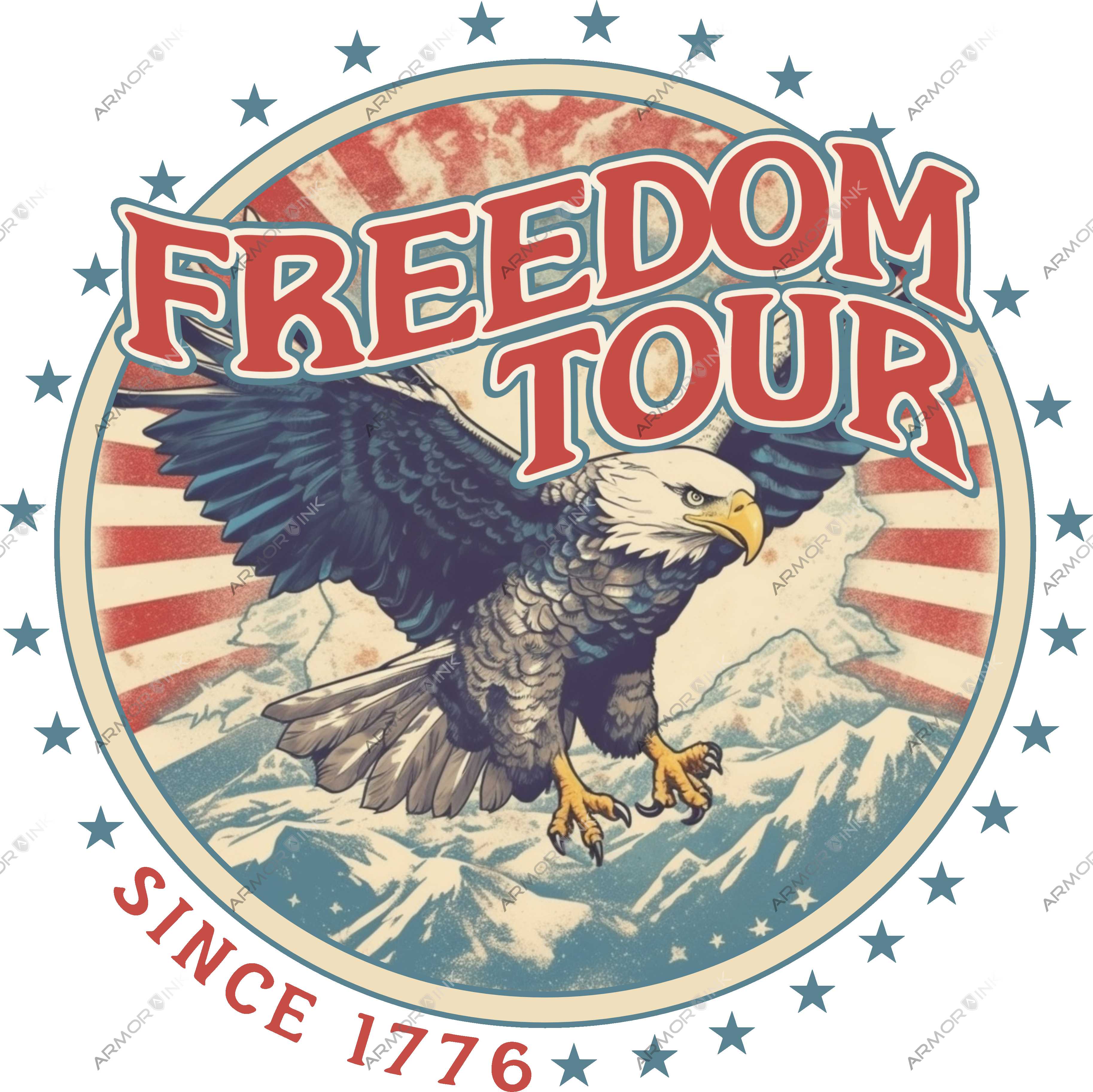 Freedom Tour 1776 DTF Transfer