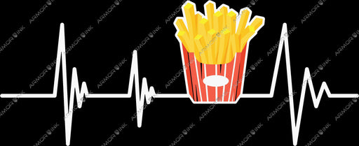 Fries Heartbeat DTF Transfer