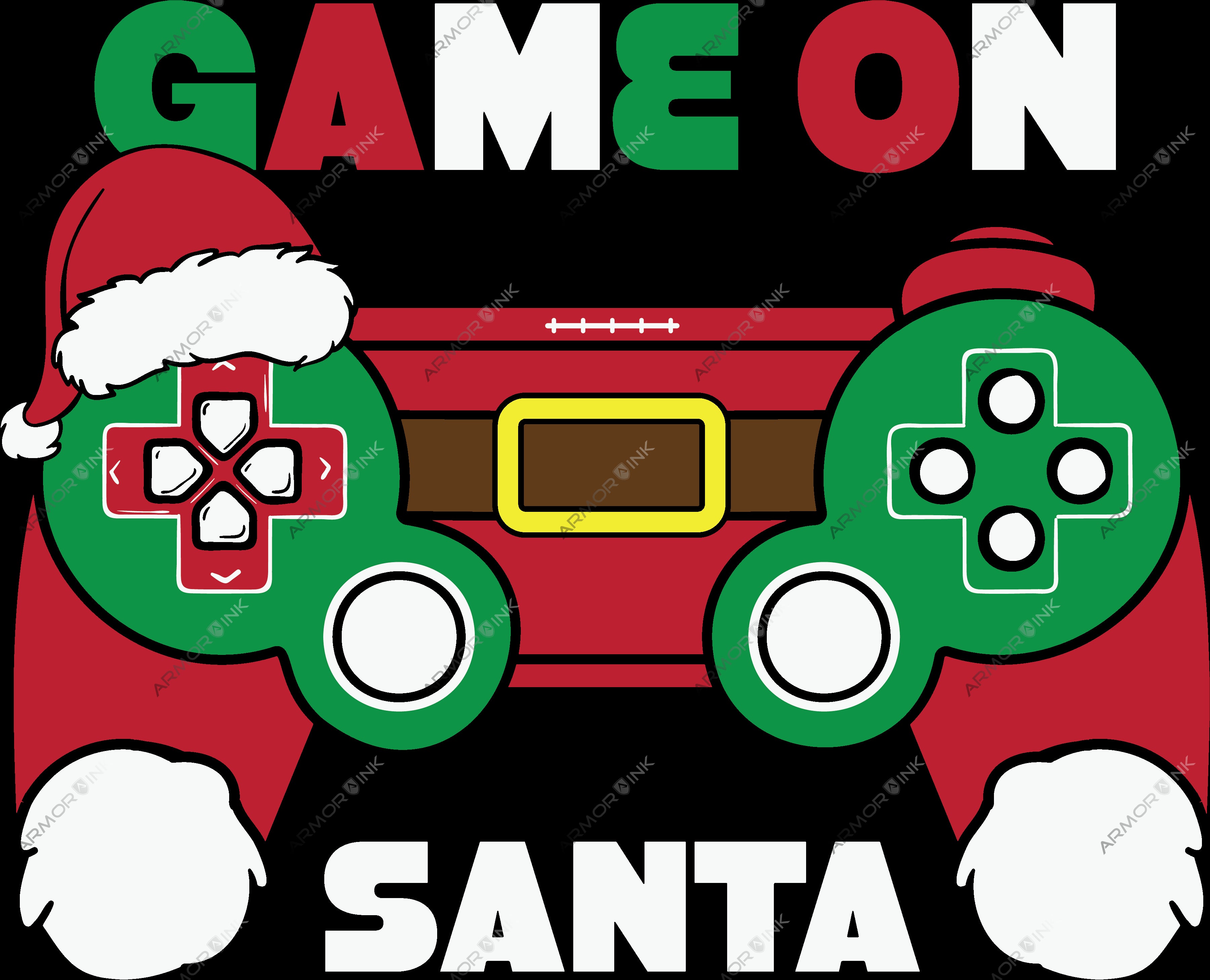 Game On Santa DTF Transfer