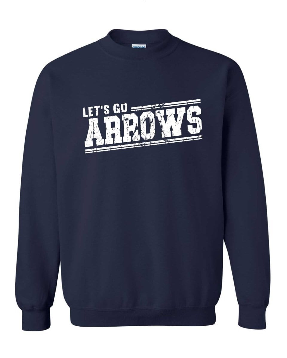 LETS GO ARROWS Crewneck Sweatshirt Youth/Adult - GBHE - Armor InkArmor InkArmor Ink35839774Navy - GildanYouth XSGildan - Heavy Blend™ Crewneck Sweatshirt Youth/Adult - GBHE