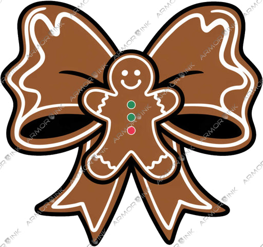 Gingerbread Coquette Bow DTF Transfer