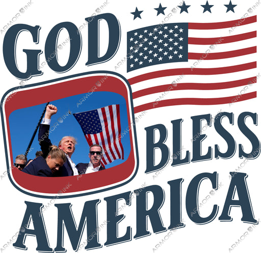 God Bless America Trump DTF Transfer