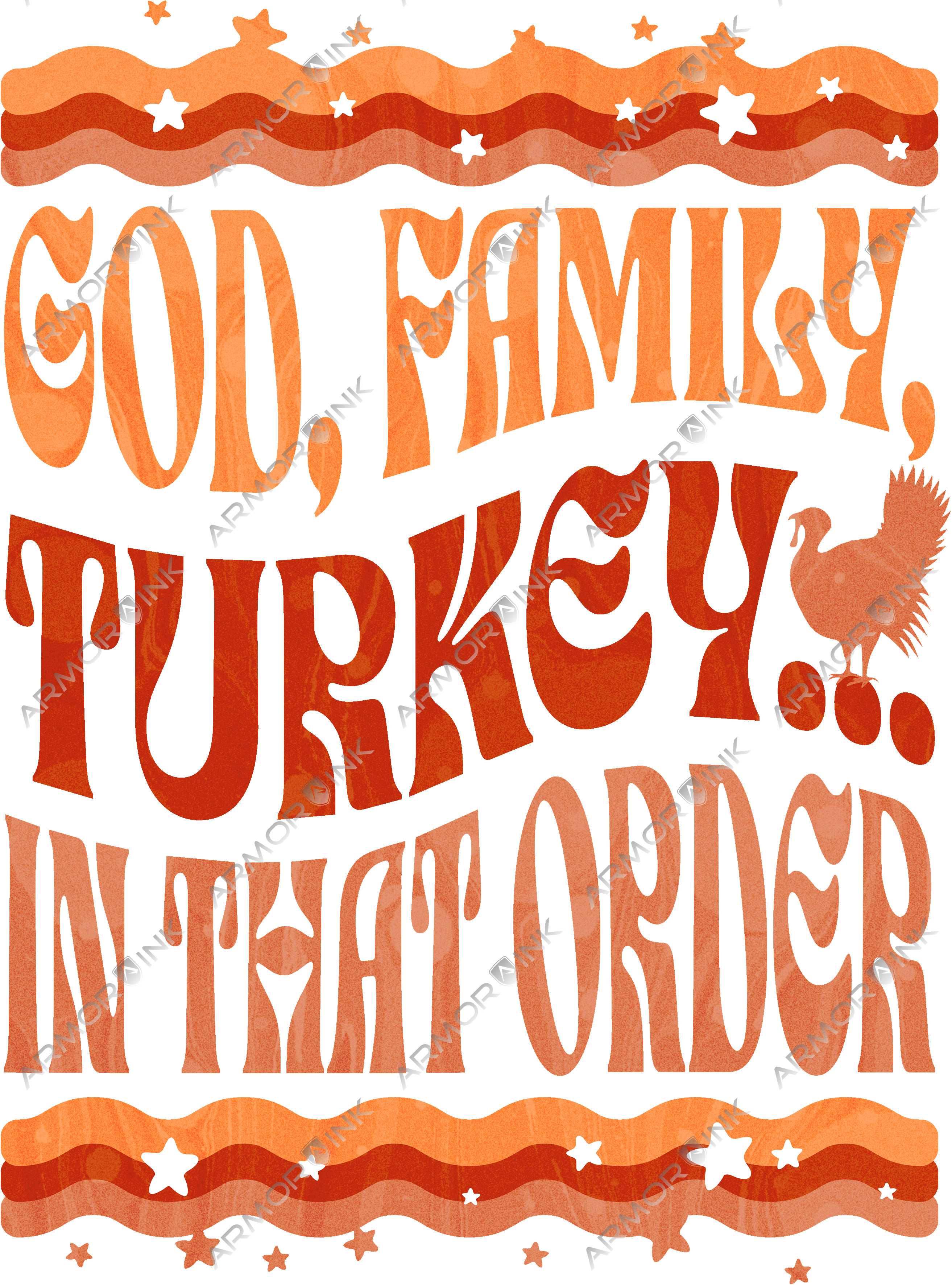 God Family and Turkey DTF Transfer