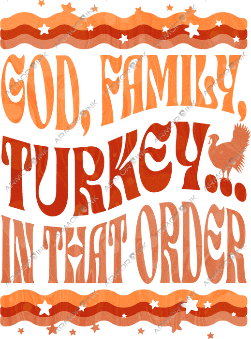 God Family and Turkey DTF Transfer