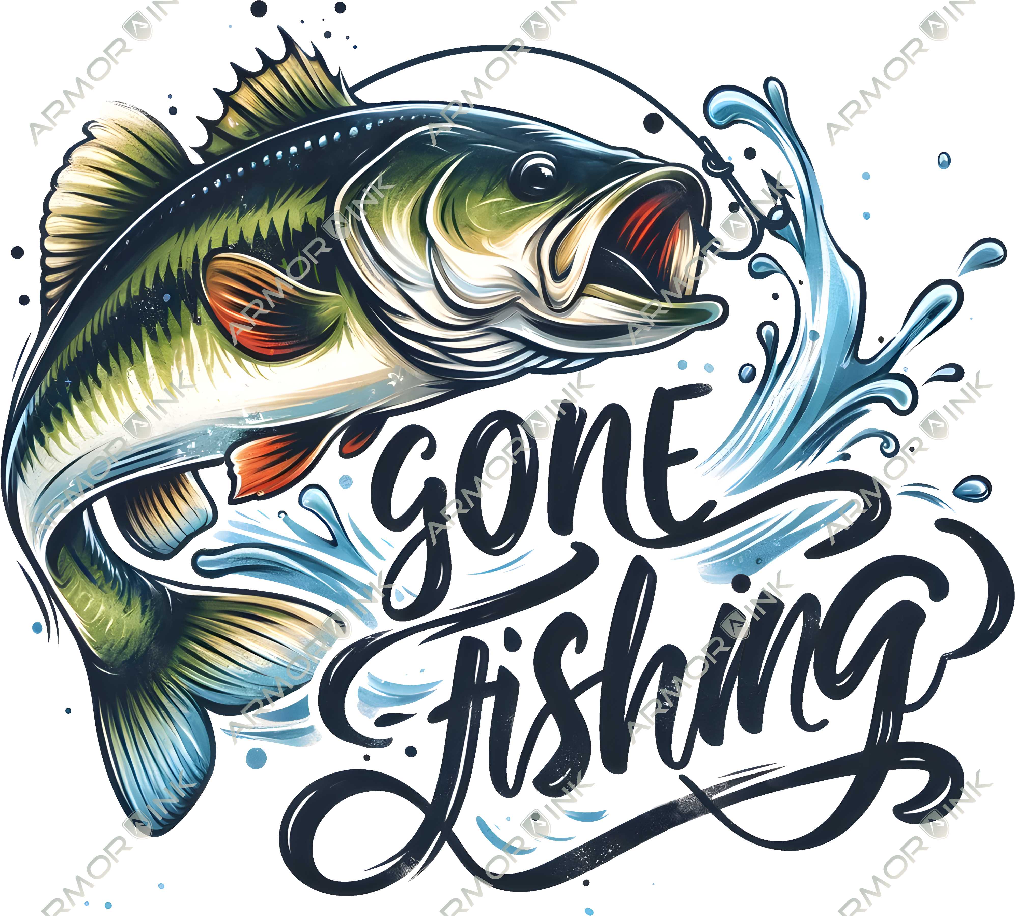 Gone Fishing DTF Transfer