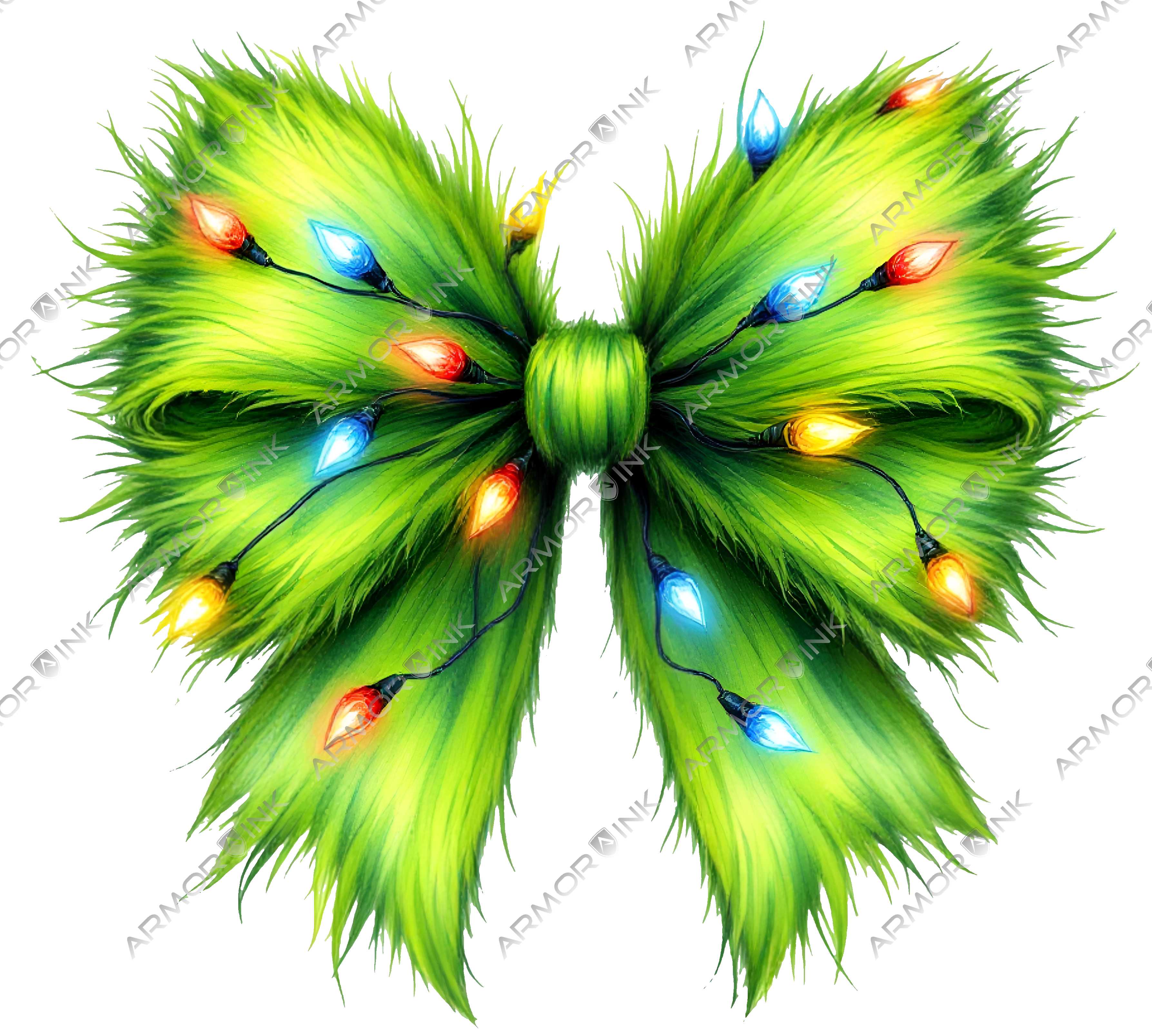 Green Christmas Coquette Bow DTF Transfer