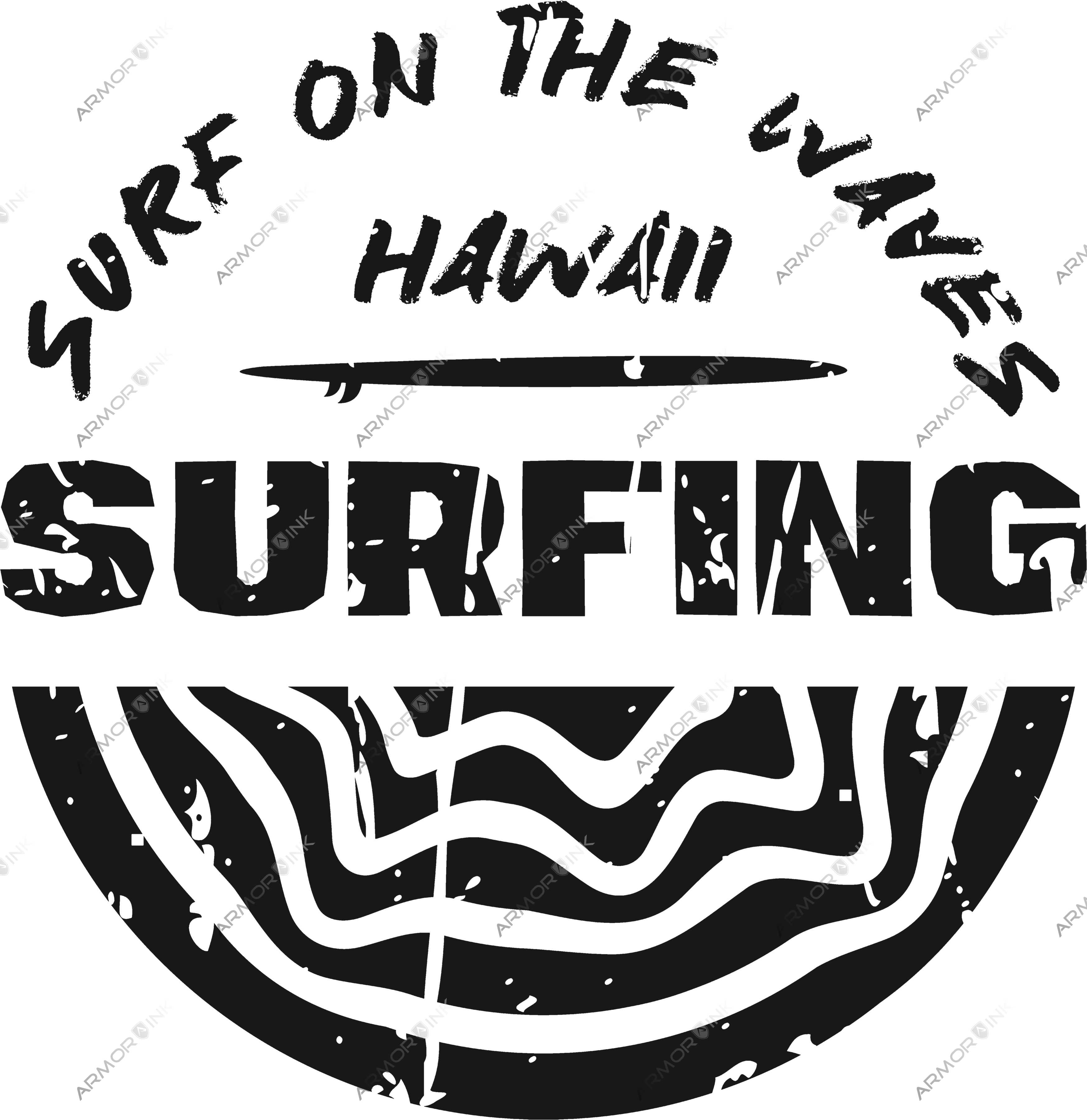 Hawaii Surfing DTF Transfer