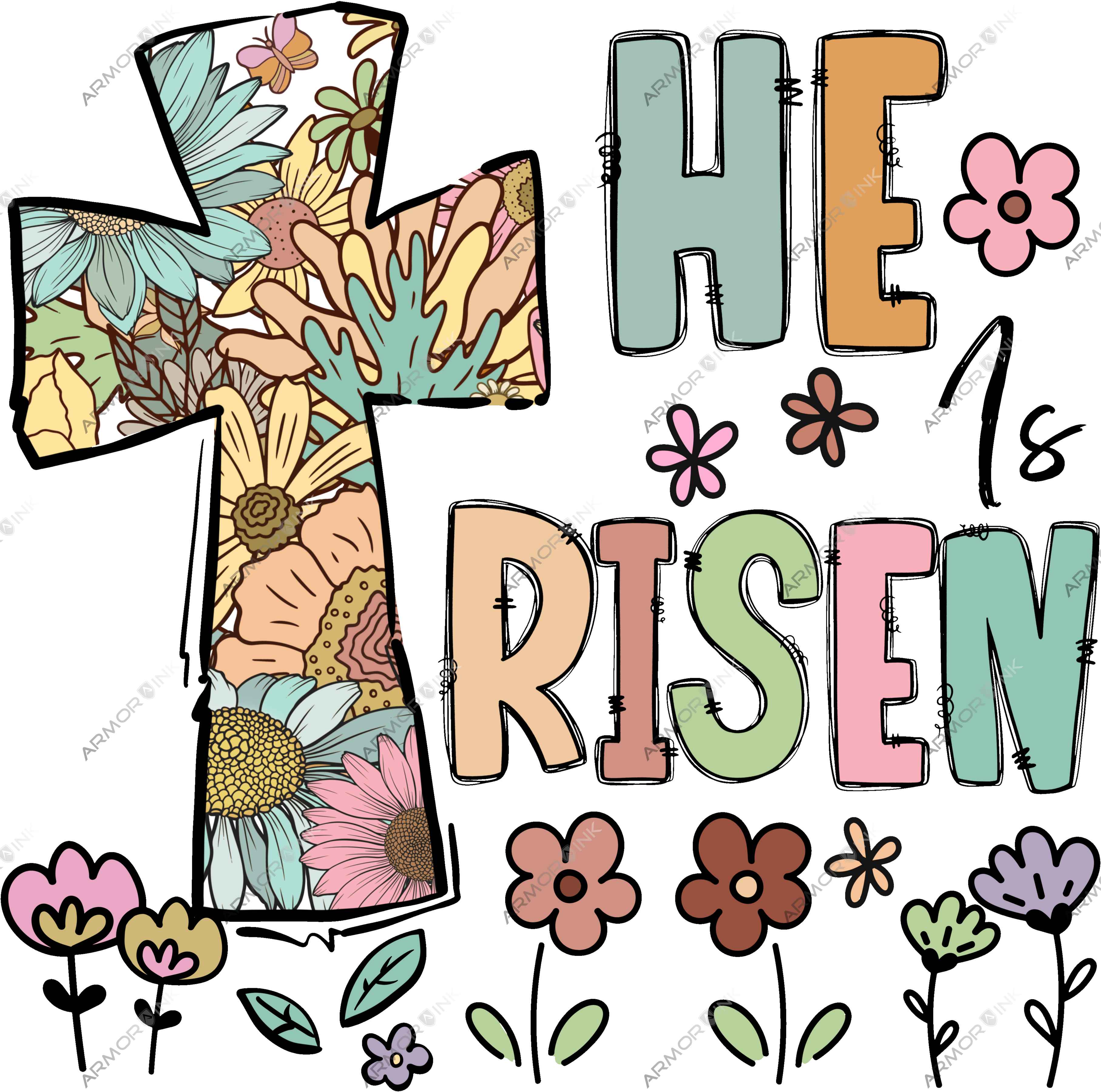 He Is Risen DTF Transfer