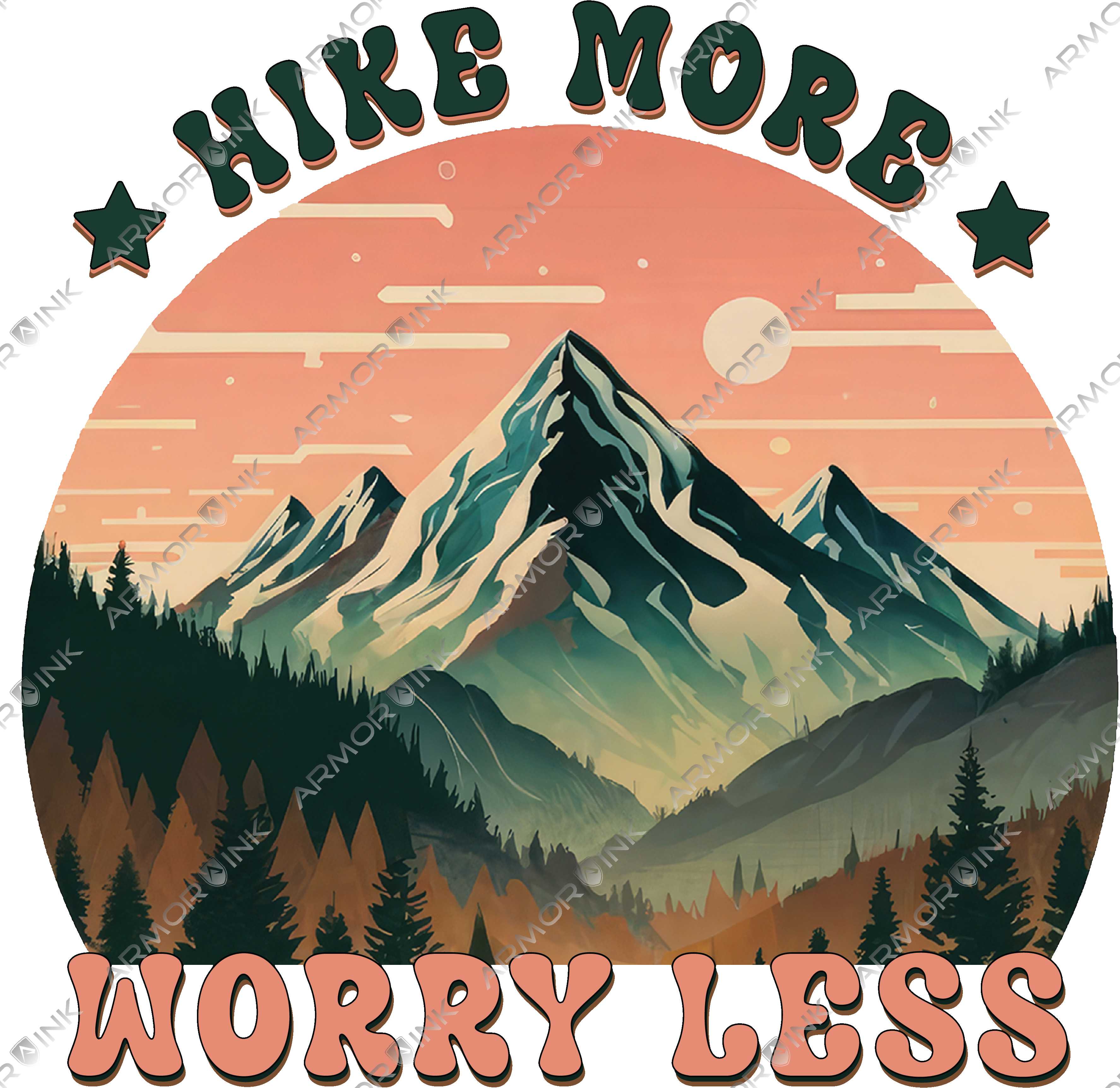 Hike More Worry Less DTF Transfer