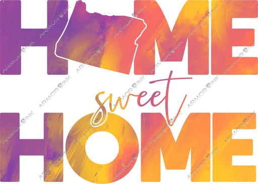 Home Sweet Home Color Splash DTF Transfer