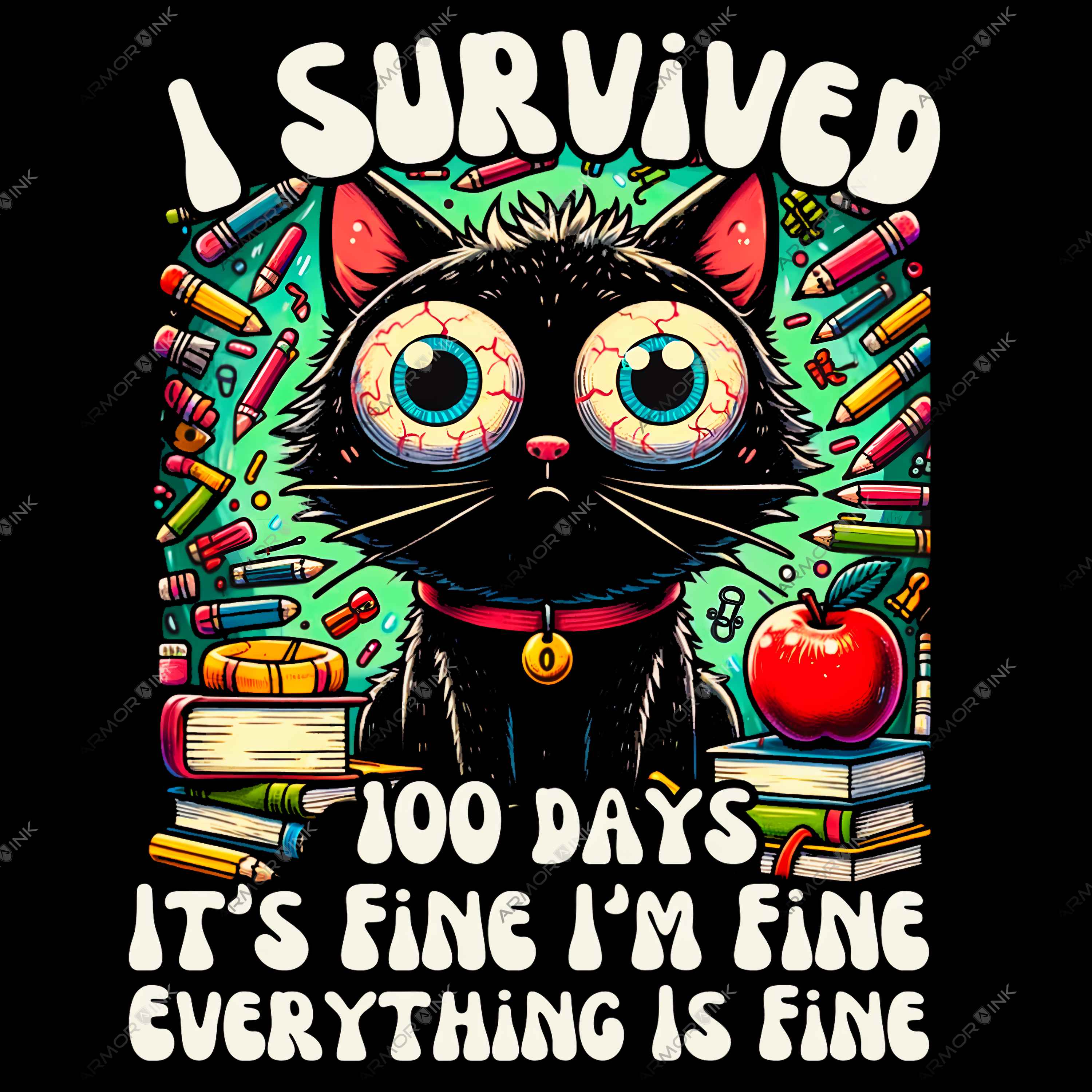 I Survived 100 Days DTF Transfer