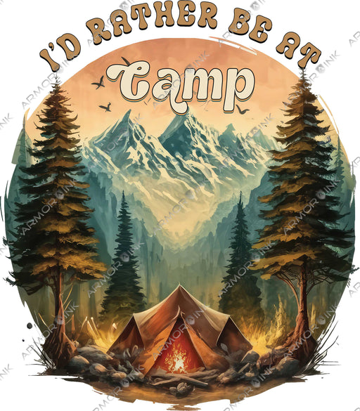 Id Rather Be Camping DTF Transfer