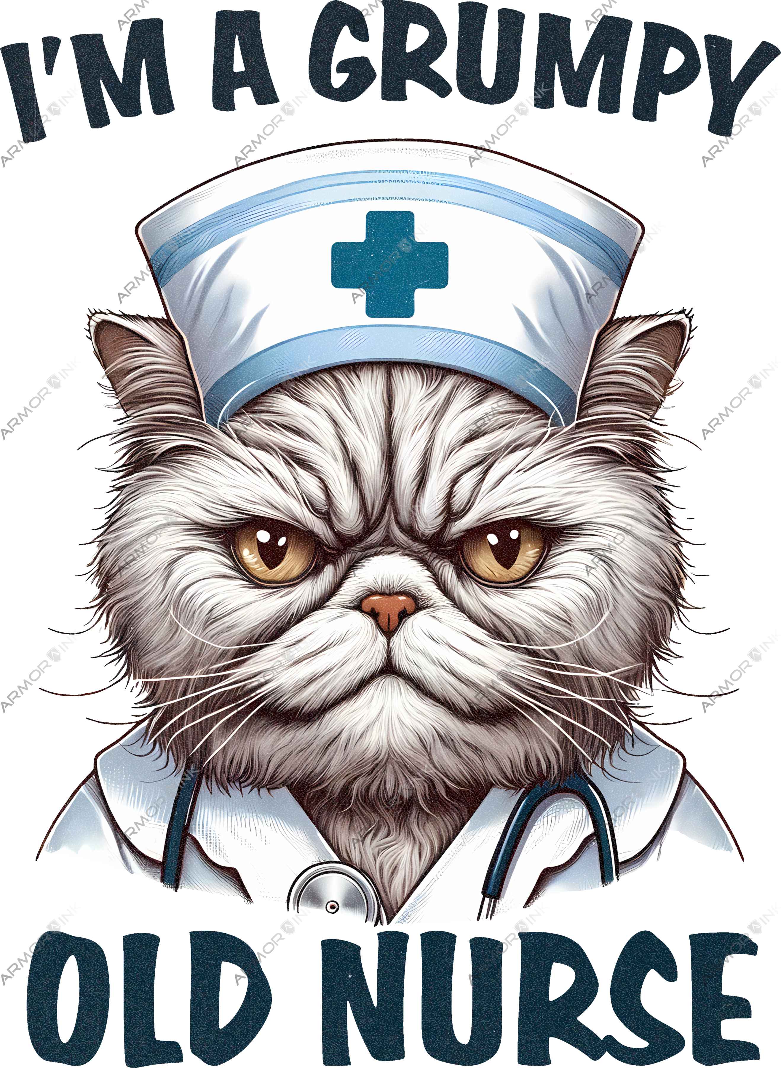 I'm A Grumpy Old Nurse DTF Transfer