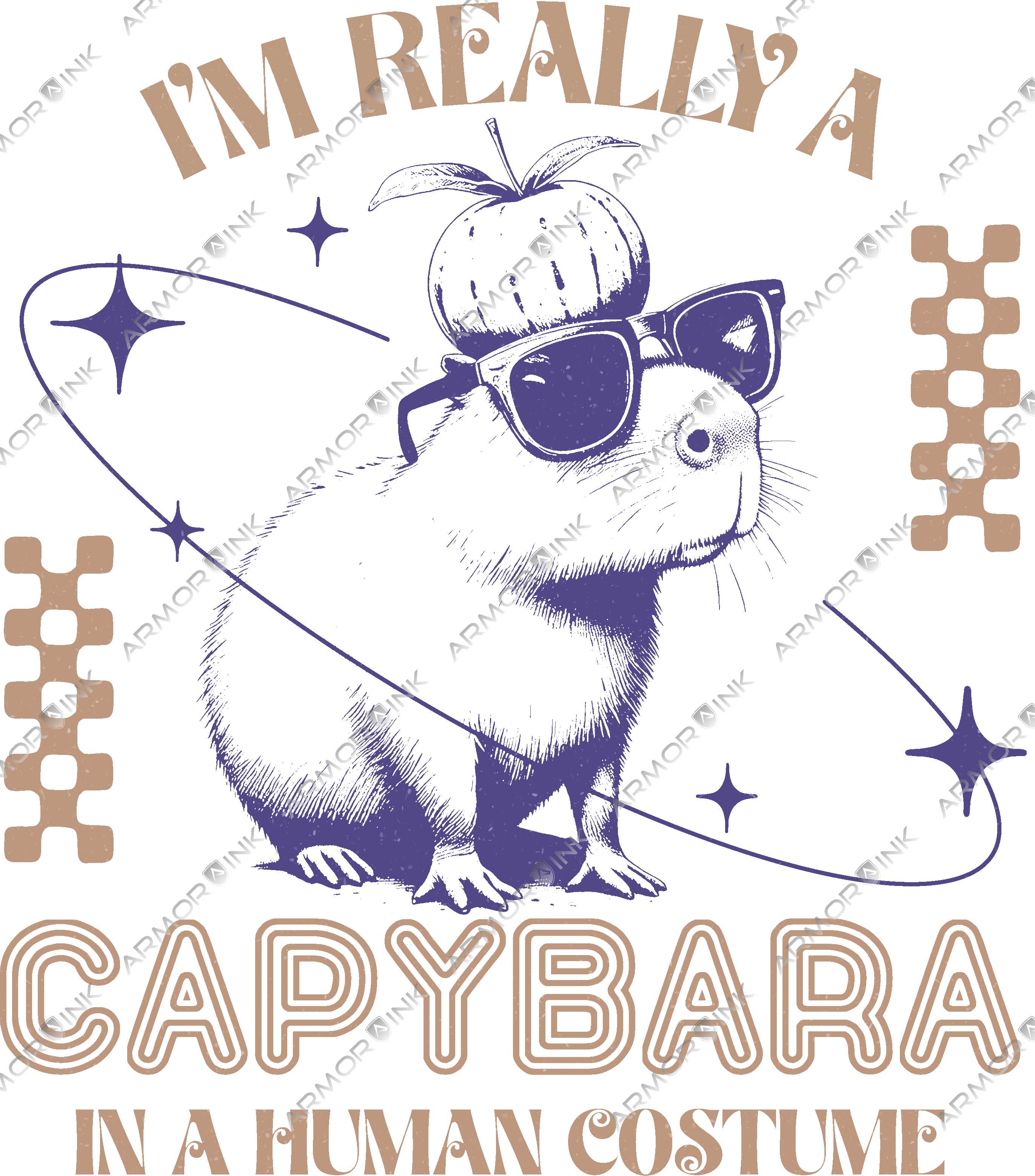 Im Really a Capybara Color DTF Transfer