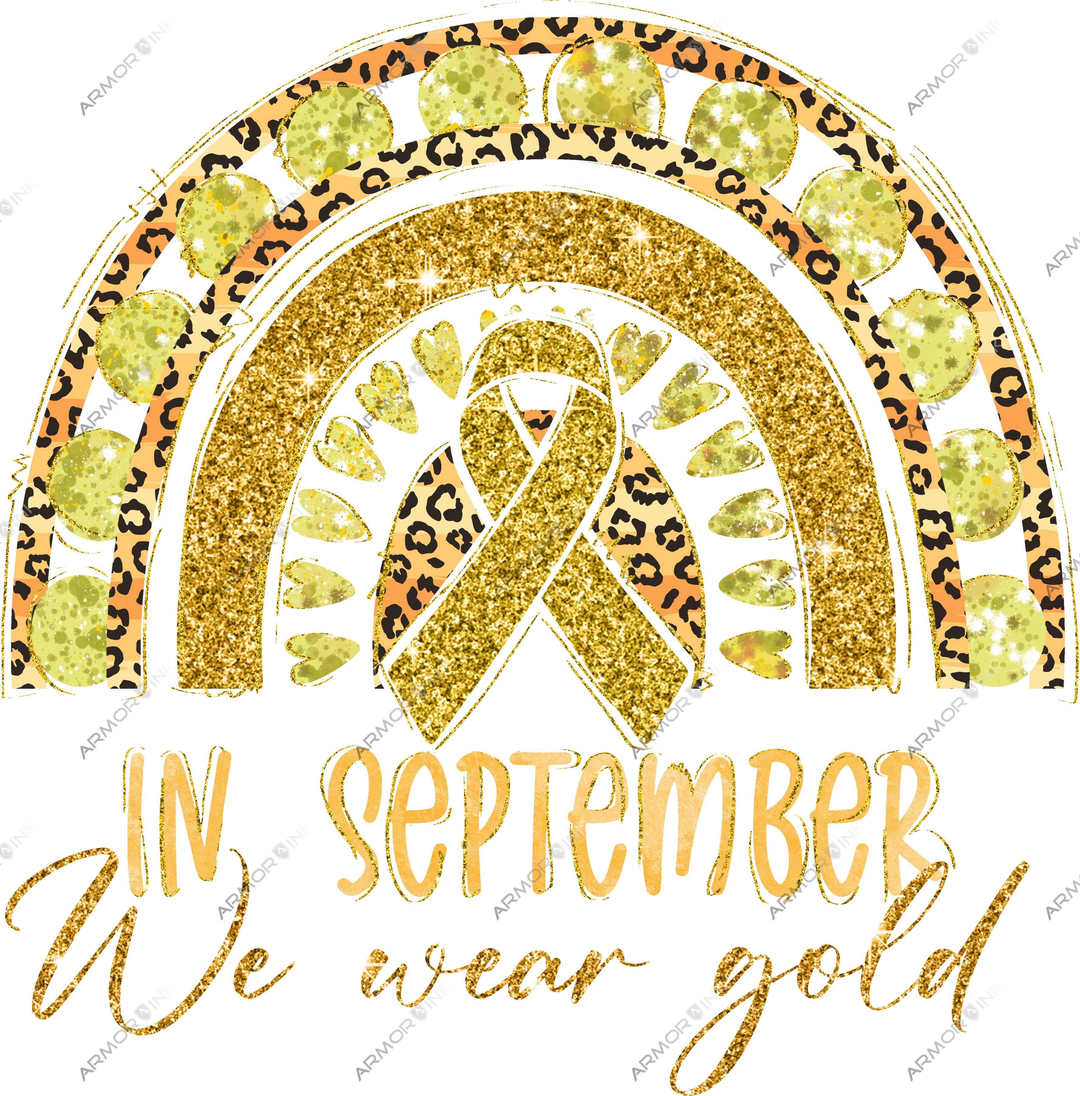 In September We Wear Gold Childhood Cancer Awareness DTF Transfer