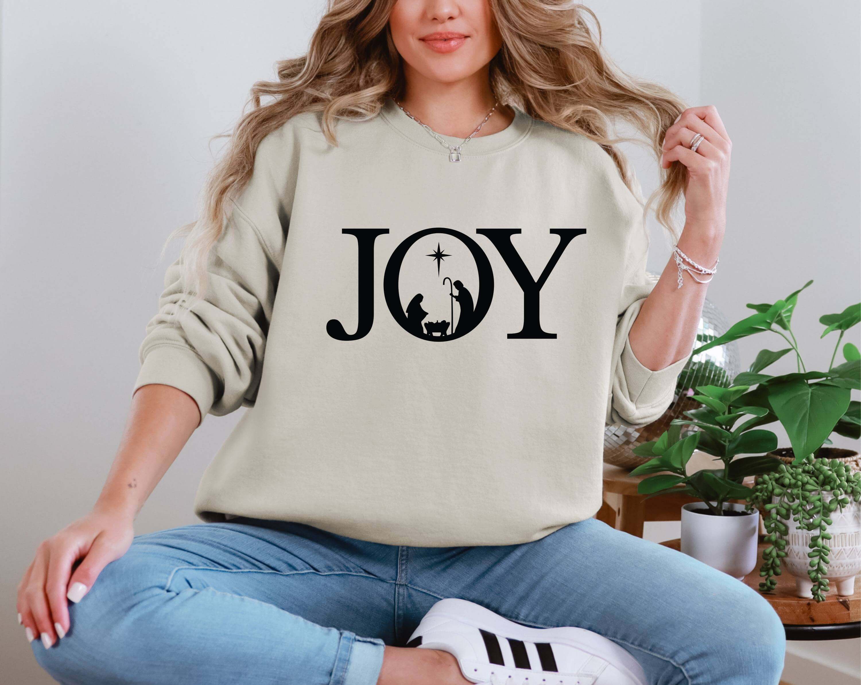 Joy Christmas Scene Black