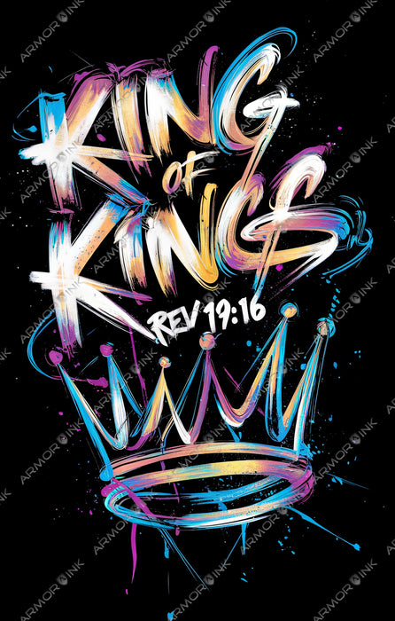 King of Kings Blue Splash DTF Transfer