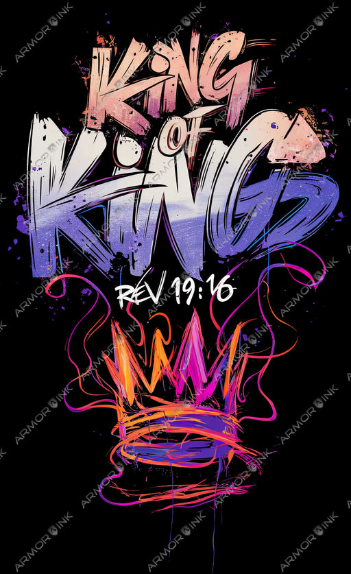 King of Kings Orange Purple DTF Transfer