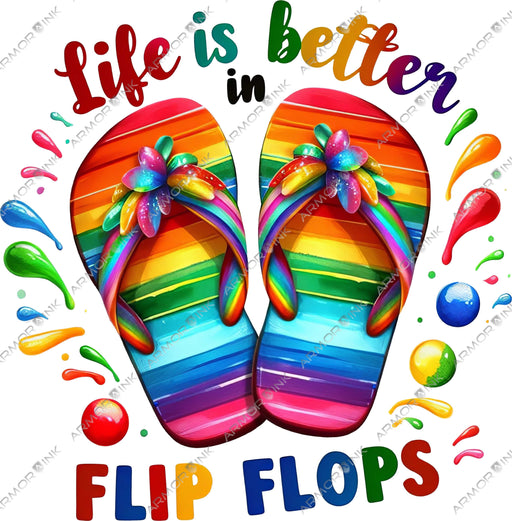 Life Is Better In Flip Flops DTF Transfer