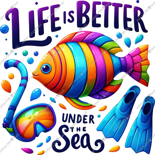 Life Is Better Under The Sea DTF Transfer