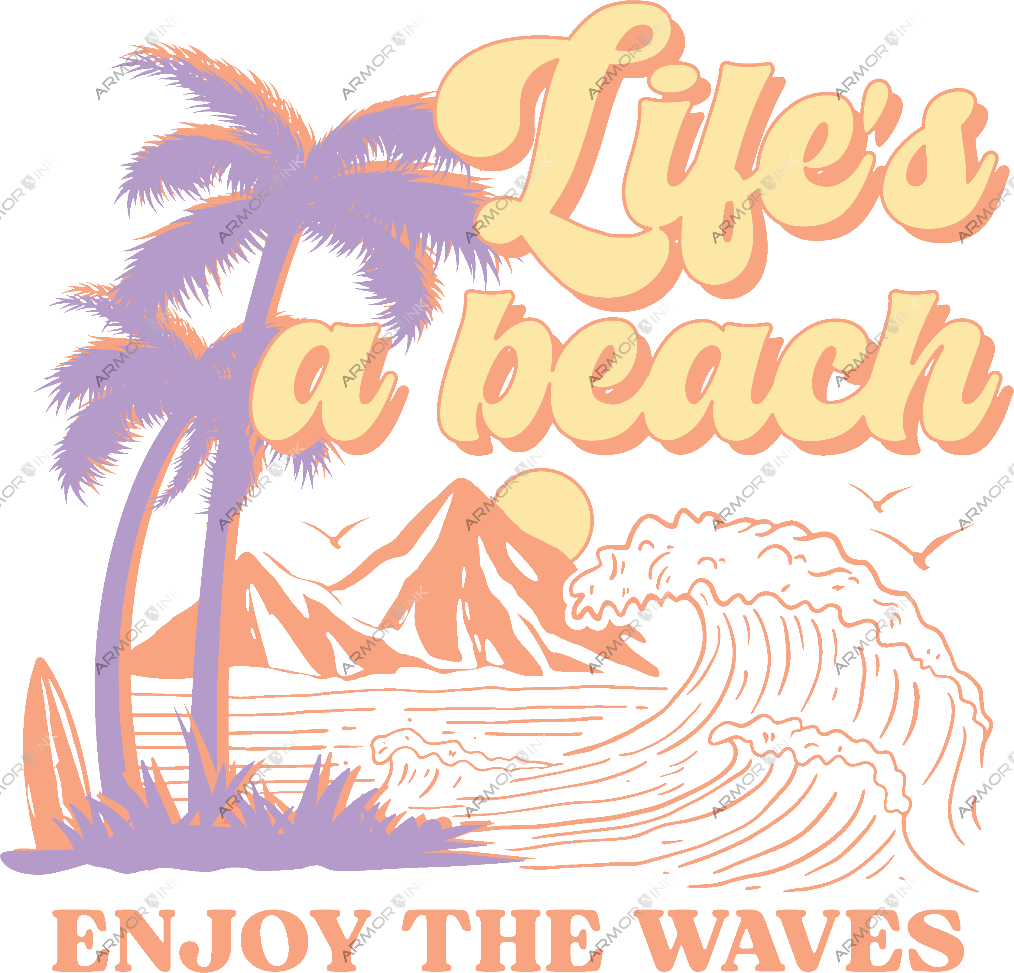 Life's A Beach Enjoy The Waves DTF Transfer