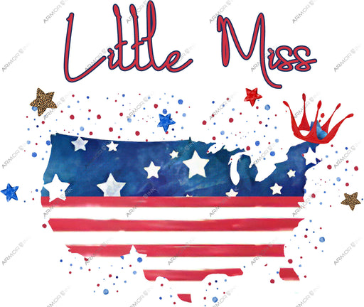 Little Miss USA DTF Transfer
