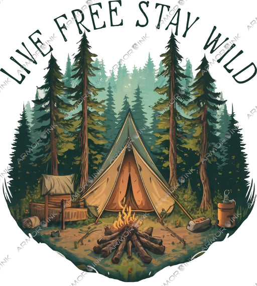 Live Free Stay Wild DTF Transfer