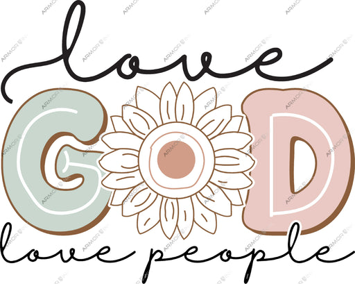 Love God Love People DTF Transfer