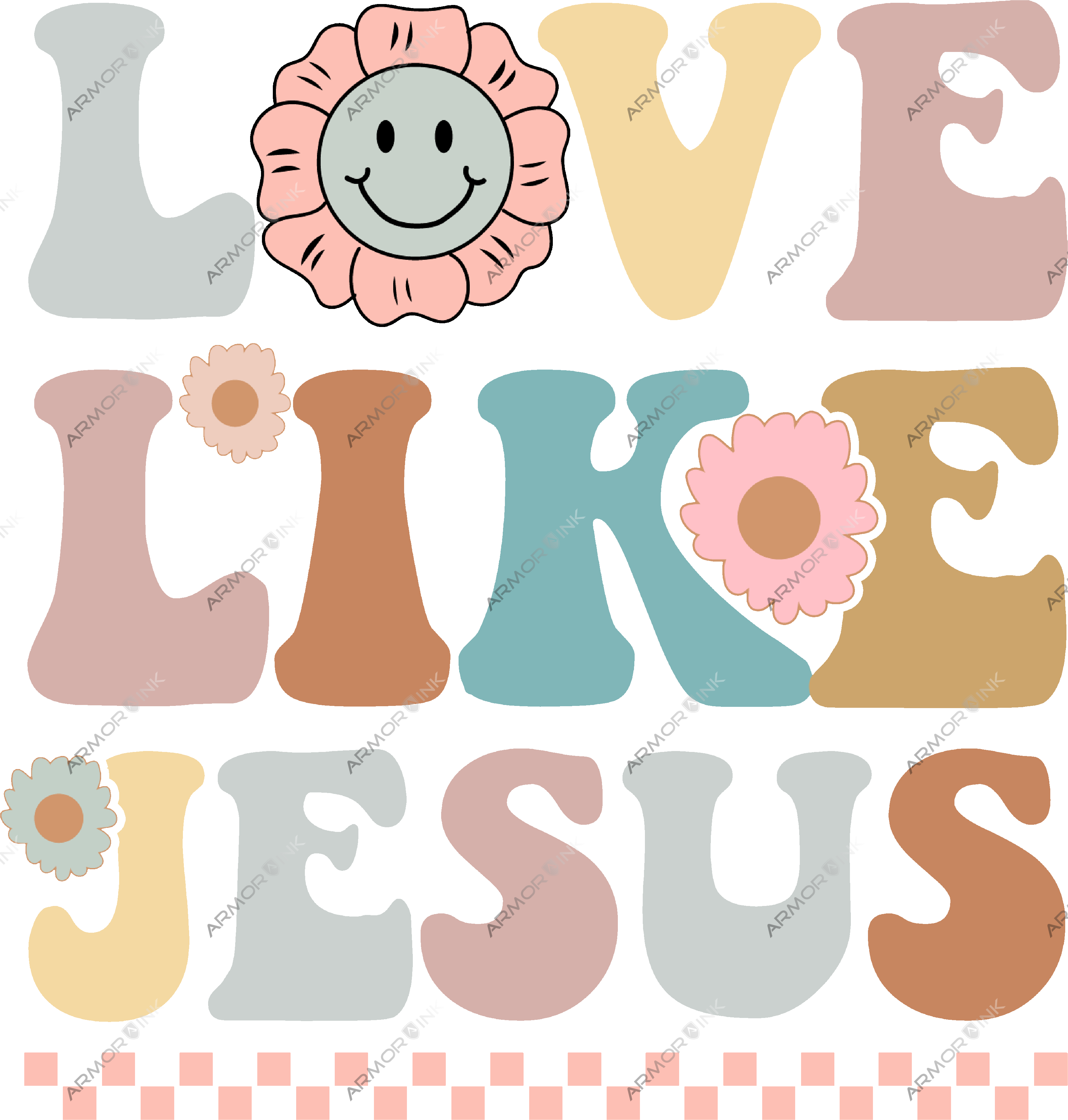 Love Like Jesus DTF Transfer