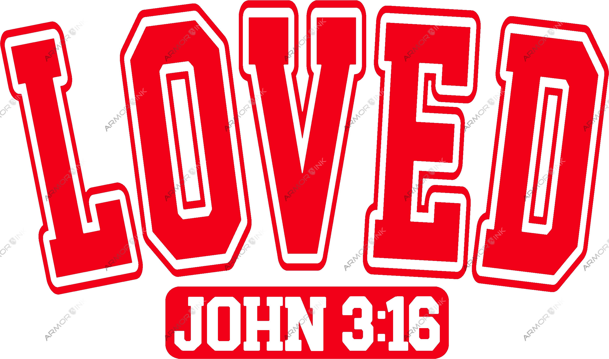 Loved John 3:16 DTF Transfer