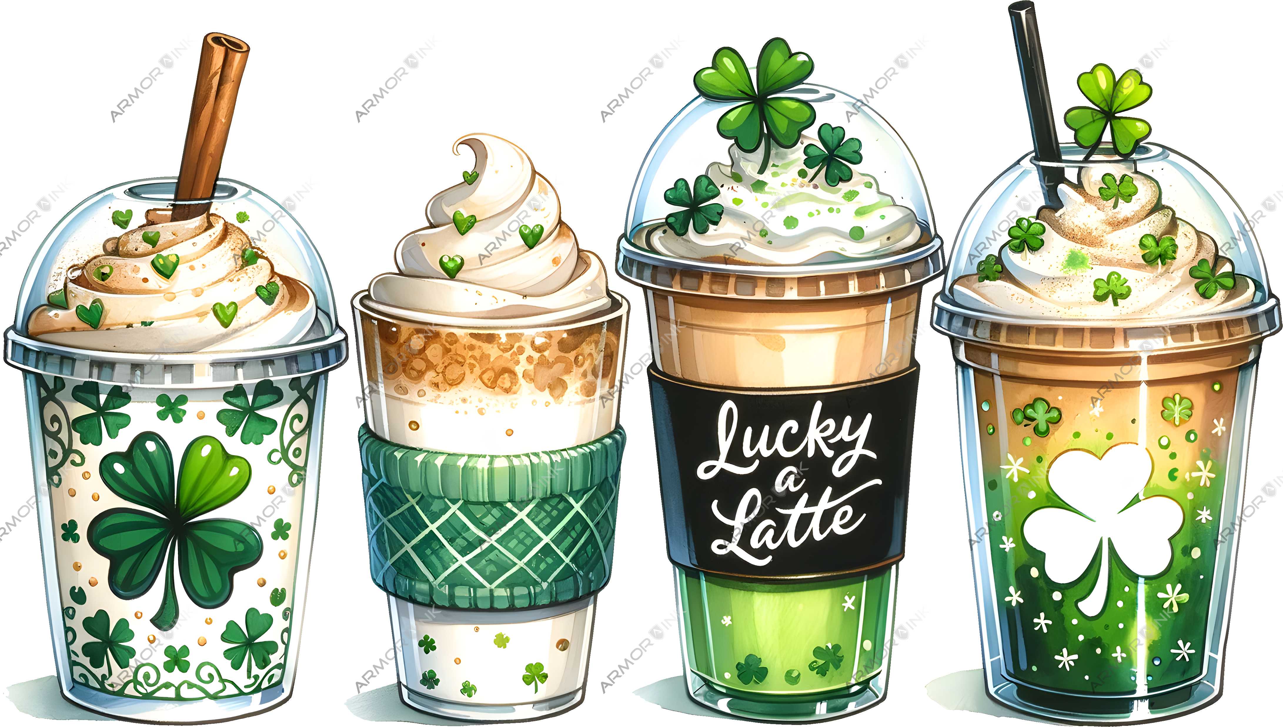 Lucky A Latte DTF Transfer