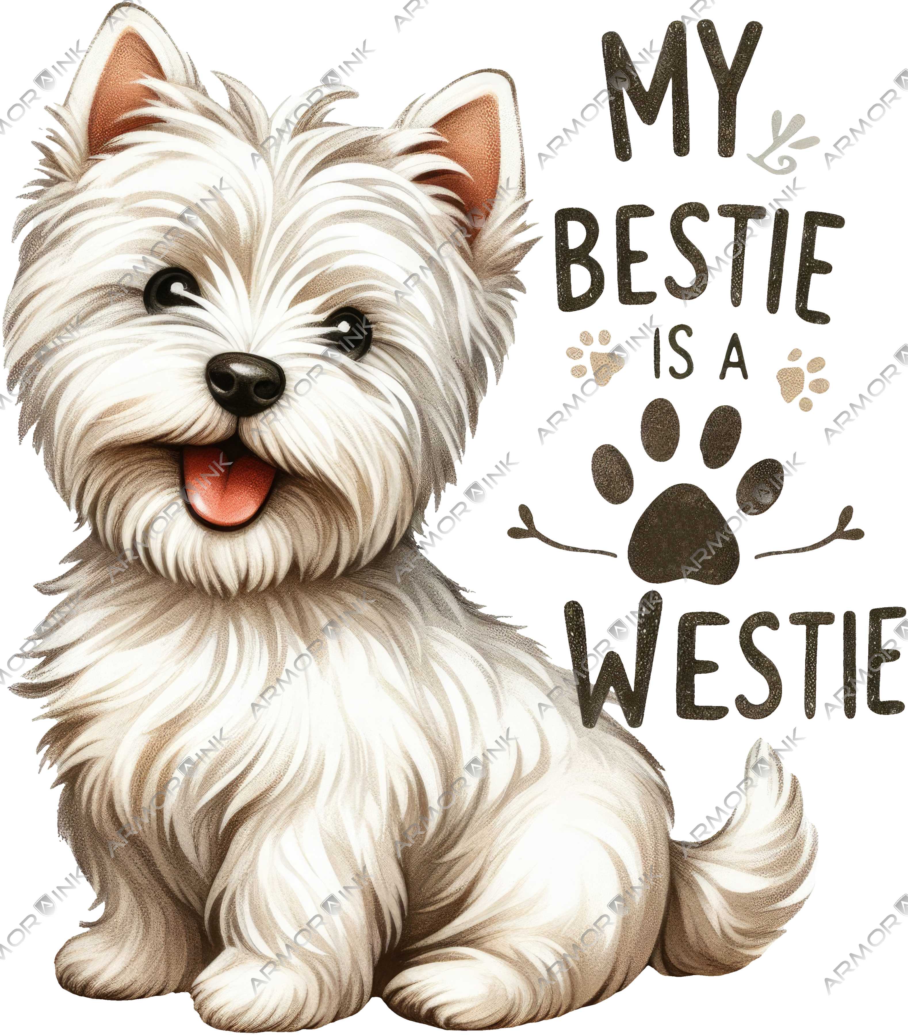 My Bestie Is A Westie DTF Transfer