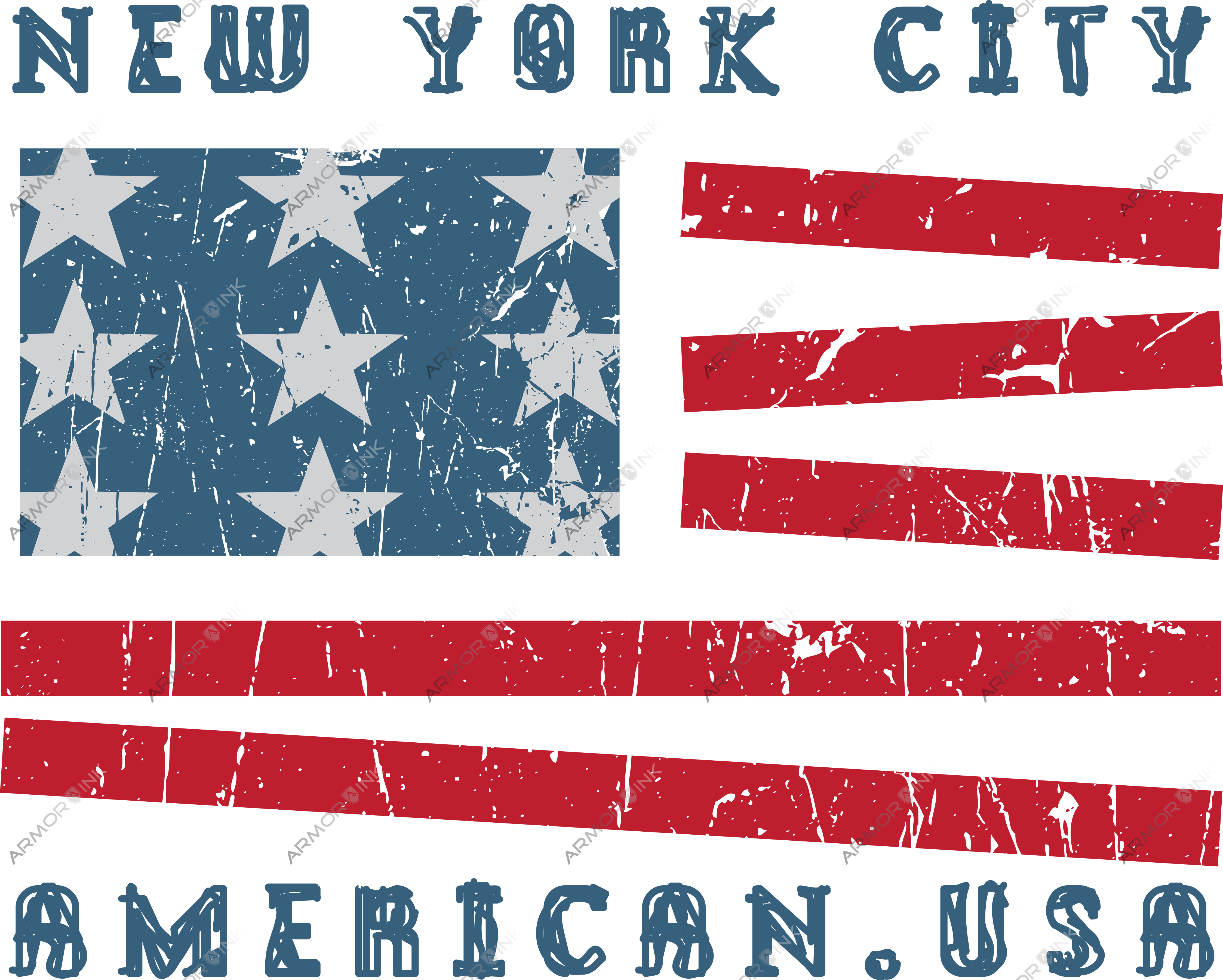 New York City Flag DTF Transfer