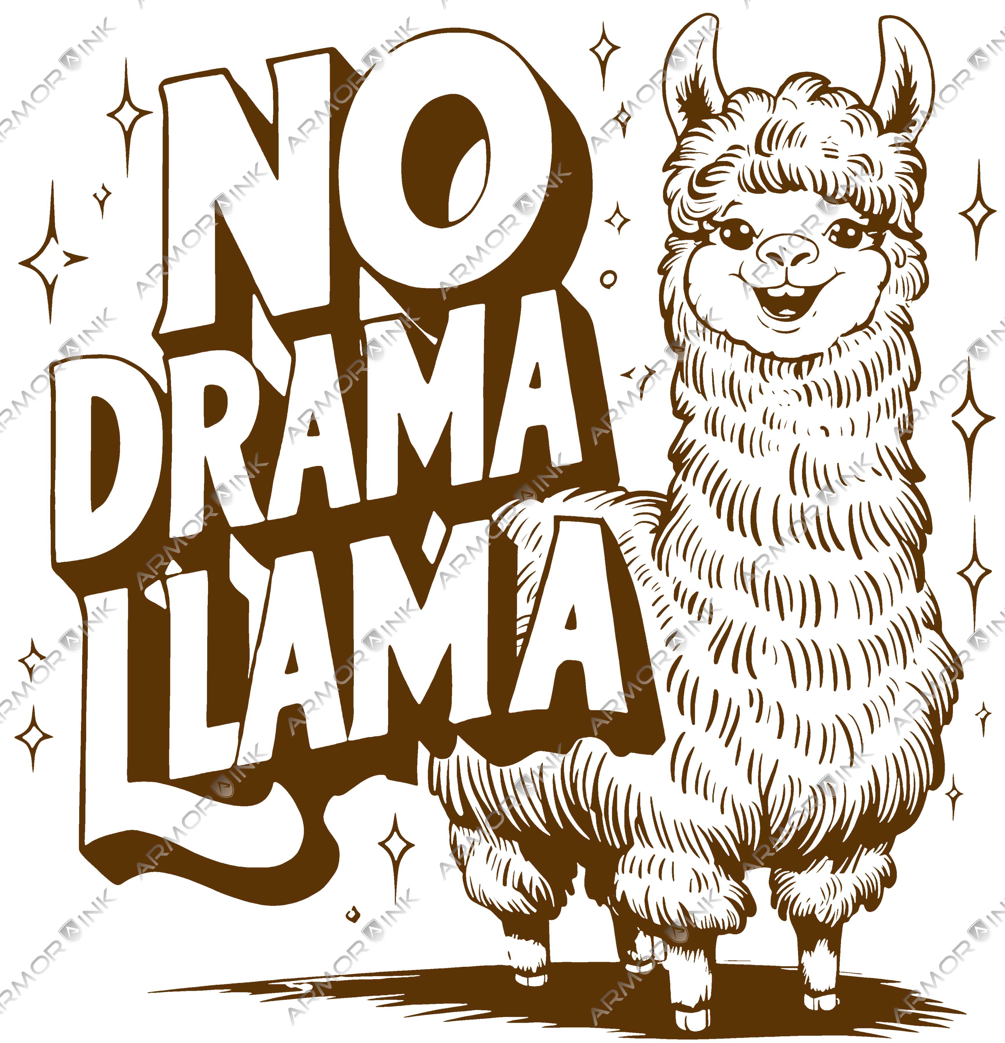 No Drama Llama DTF Transfer