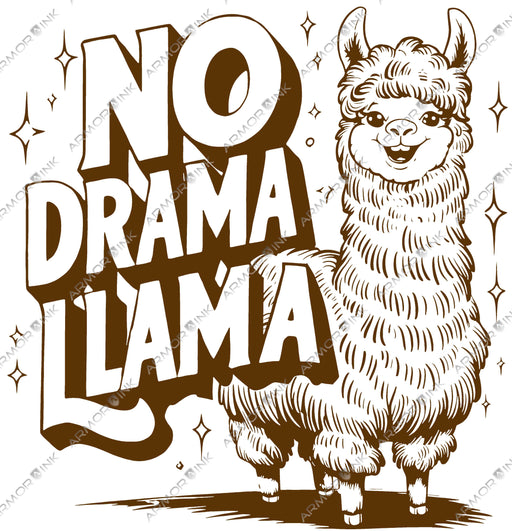 No Drama Llama DTF Transfer