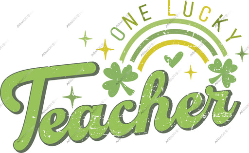 One Lucky Teacher DTF Transfer