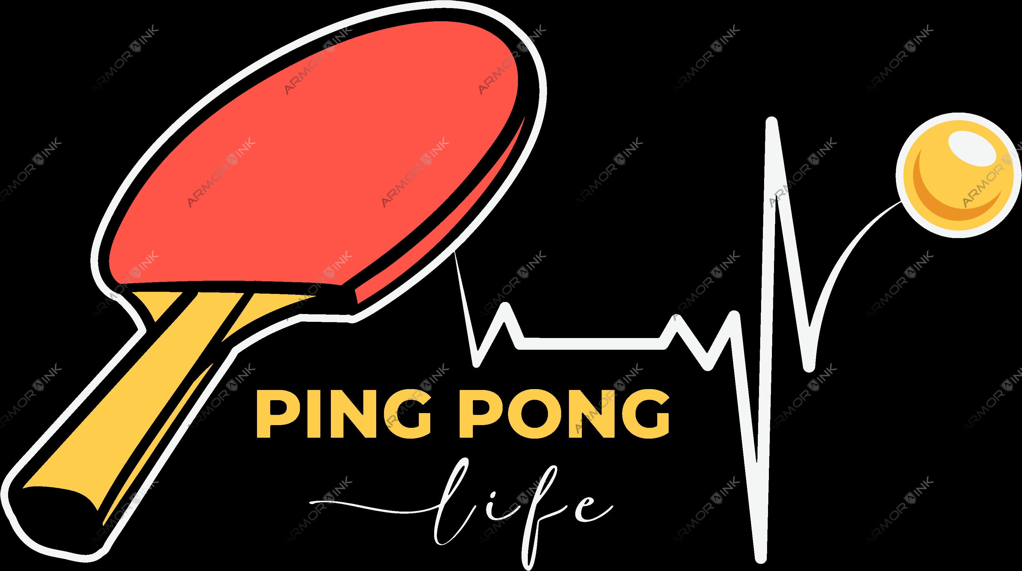 Ping Pong Life DTF Transfer