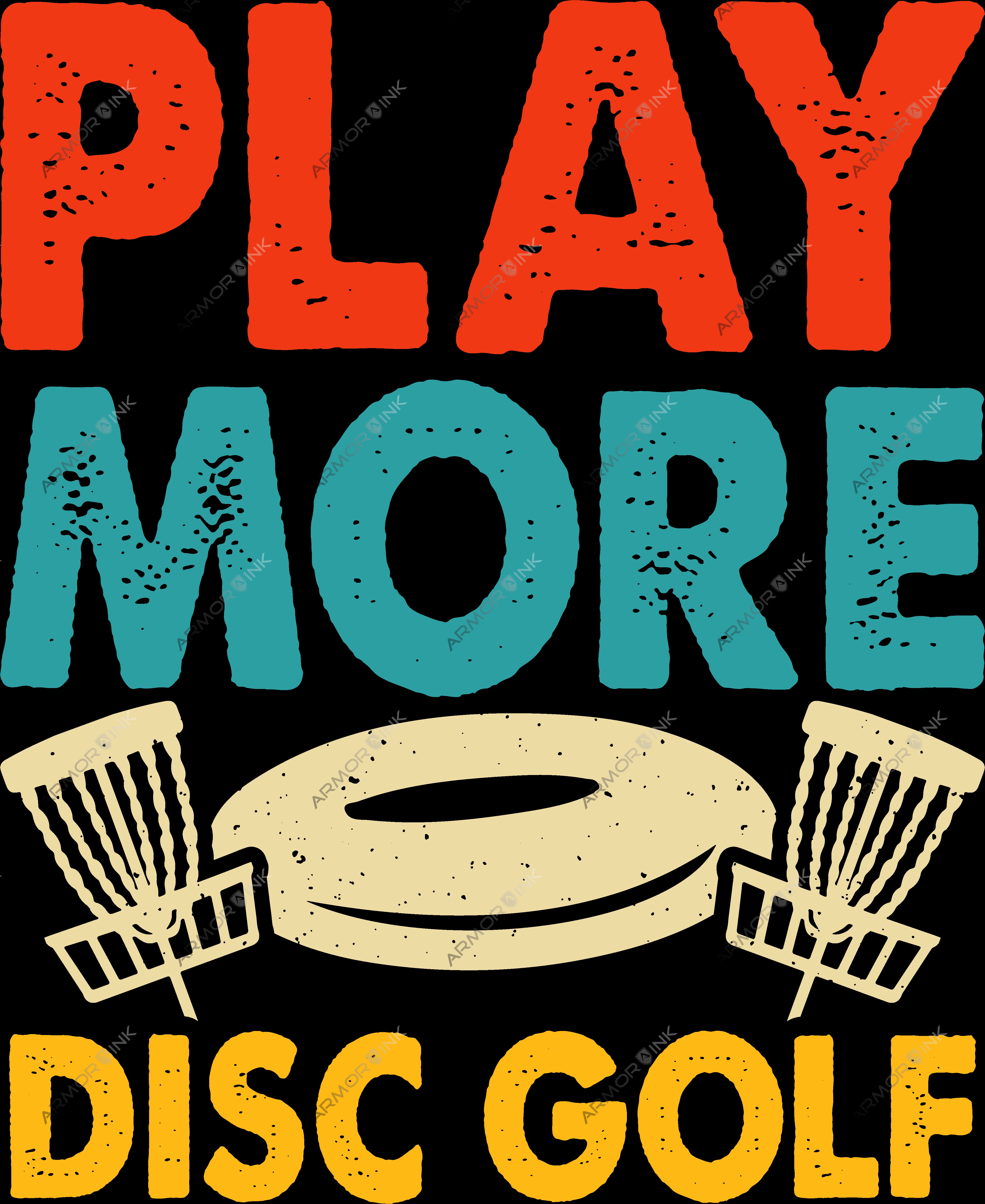 Play More Disc Golf DTF Transfer