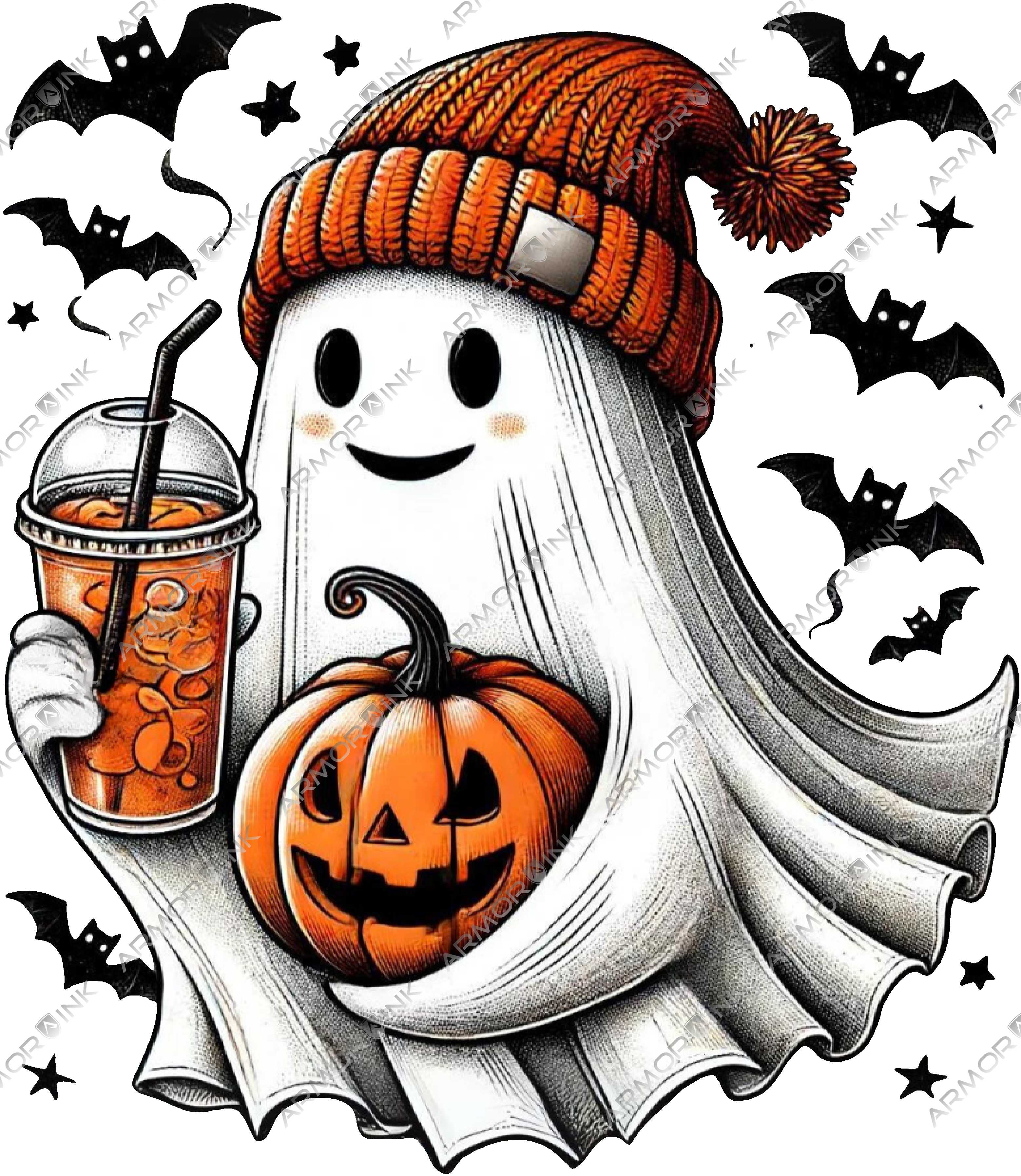 Pumpkin Spice Ghost DTF Transfer