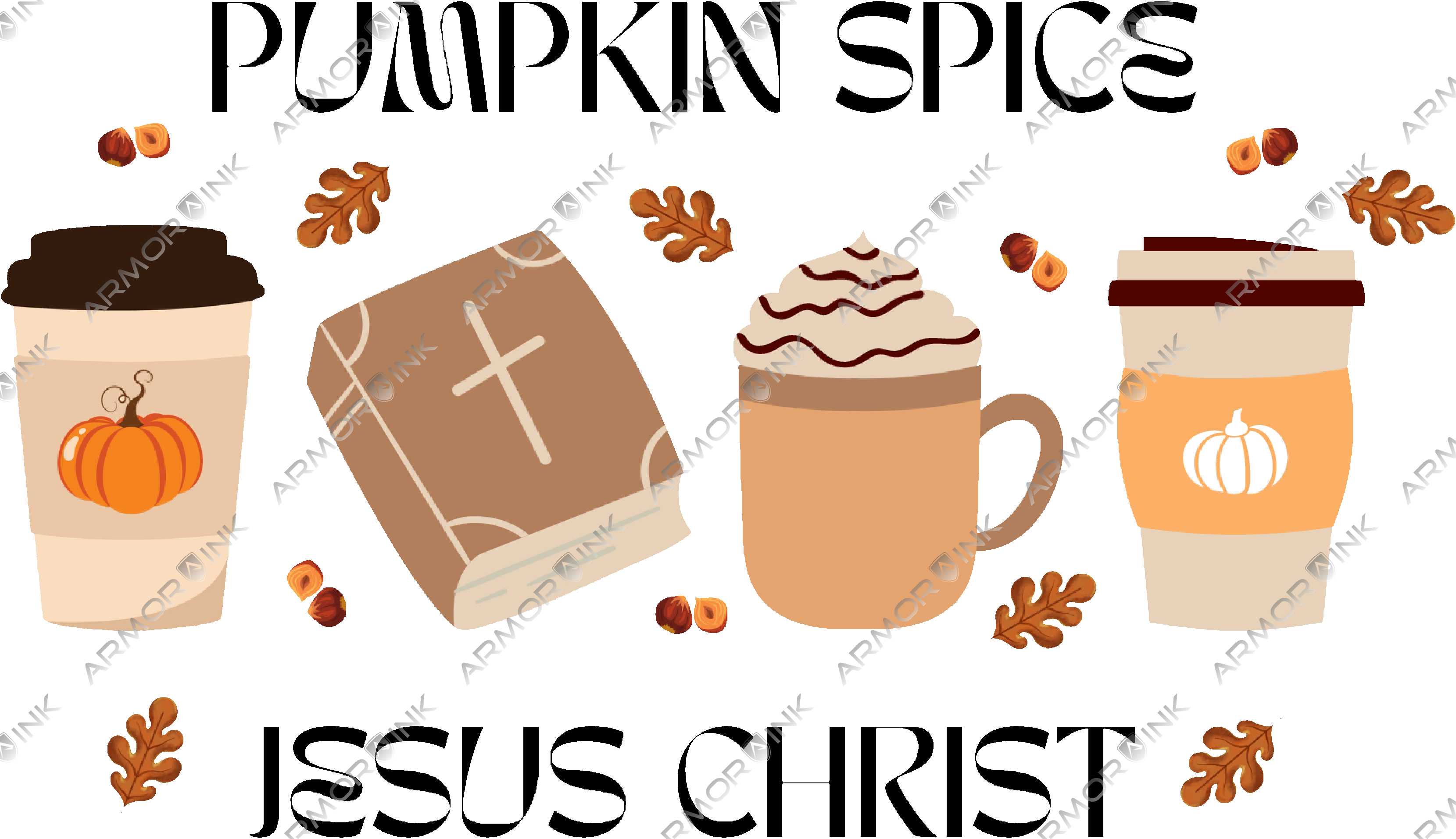 Pumpkin Spice Jesus Christ DTF Transfer