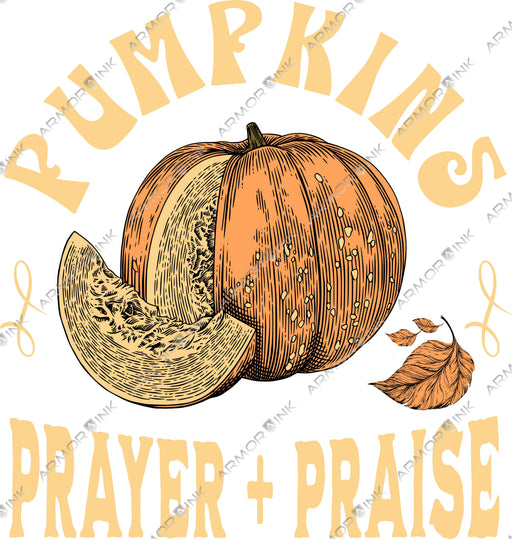 Pumpkins Prayer and Praise DTF Transfer