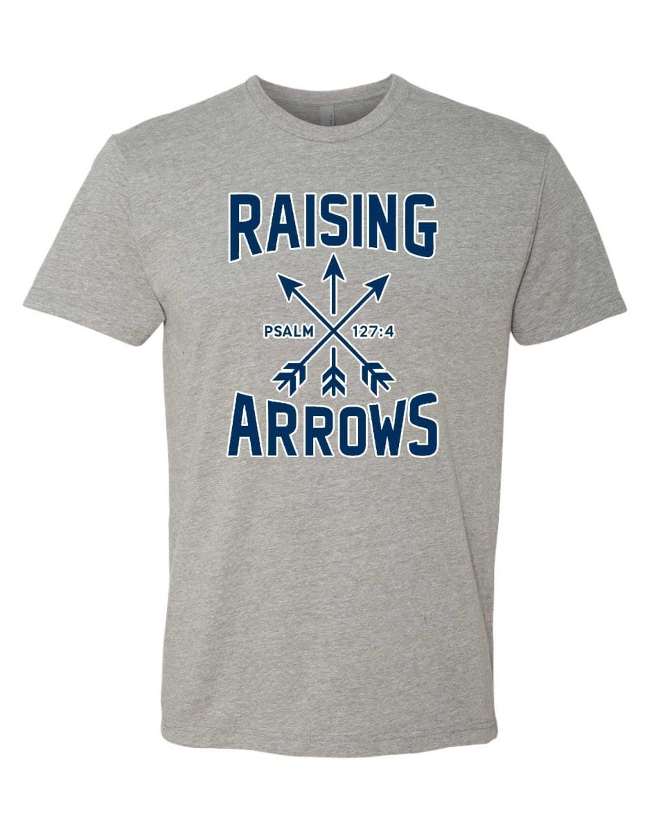 RAISING ARROWS 1 - T-Shirt - Youth/Adult - GBHE - Armor InkArmor InkArmor Ink34527774Adult SmallHeather Grey with Navy writing - Next LevelRAISING ARROWS 1 - T-Shirt - Youth/Adult - GBHE