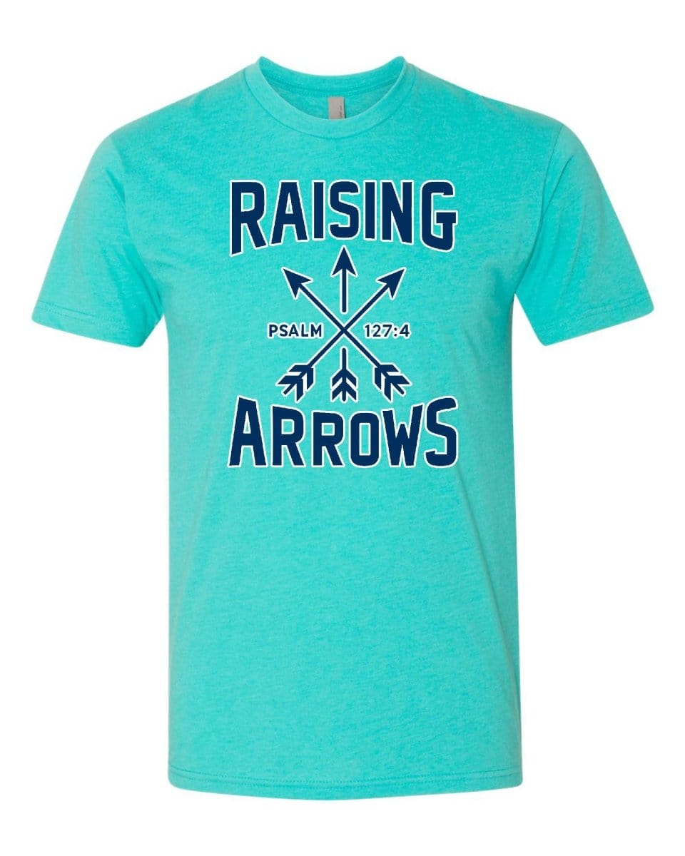 RAISING ARROWS 1 - T-Shirt - Youth/Adult - GBHE - Armor InkArmor InkArmor Ink34495006Adult SmallTahiti Blue with Navy writing - Next LevelRAISING ARROWS 1 - T-Shirt - Youth/Adult - GBHE