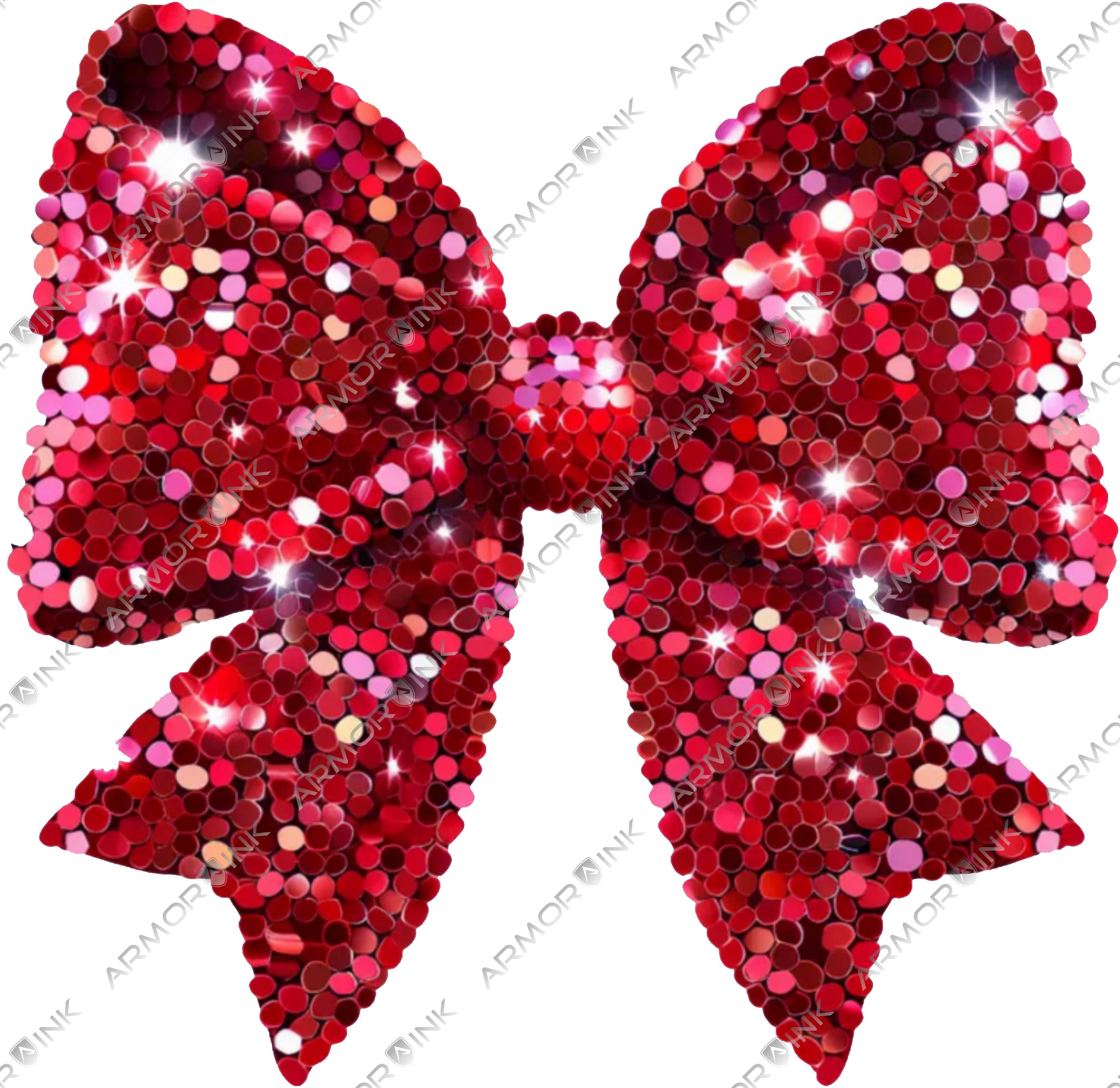 Red Glitter Coquette Bow DTF Transfer