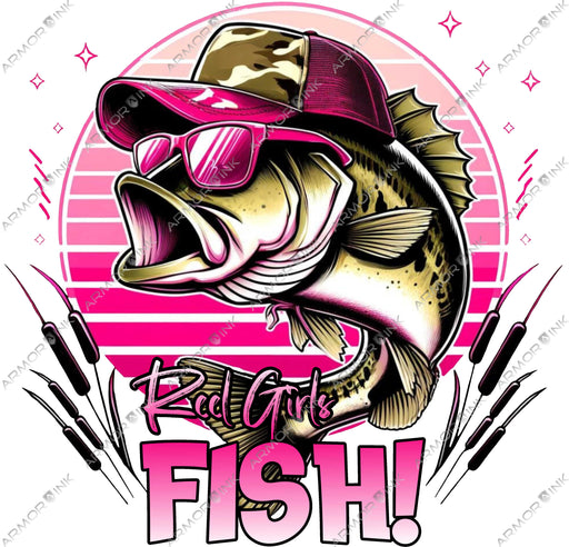 Reel Girls Fish DTF Transfer