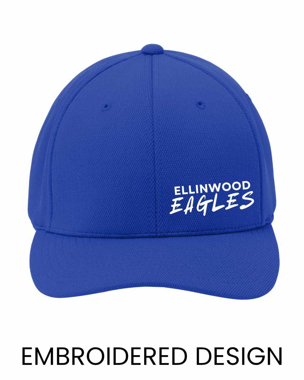 STC22Front Ellinwood Eagles blue hat - embroidered design