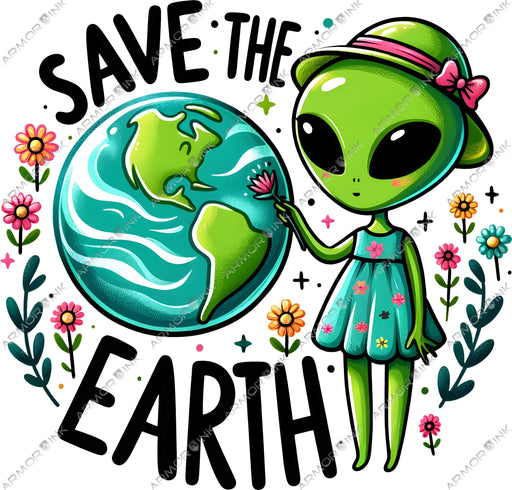 Save The Earth DTF Transfer